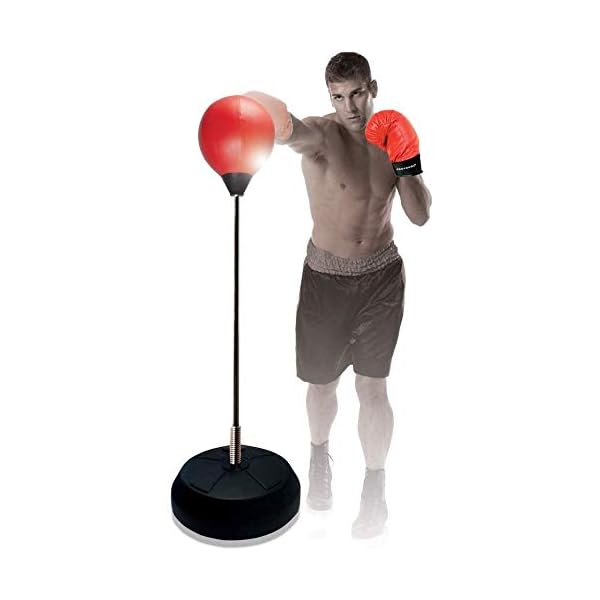 Protocol-Punching-Bag-with-Stand-for-Adults-Kids-Punching-Bag-with-Stand-Plus-Boxing-Gloves-Adjustable-Height-Stand-Standard-Punching-Bag-Red Protocol Punching Bag with Stand Plus Boxing Gloves for Adults & Kids - Adjustable Height Stand - Standard, Red