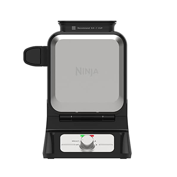 Ninja-Belgian-Waffle-Maker-Pro-Vertical-Design-5-Shade-Settings-with-Precision-Pour-Cup-Chef-curated-Recipe-Guide-Black-Silver-BW1001