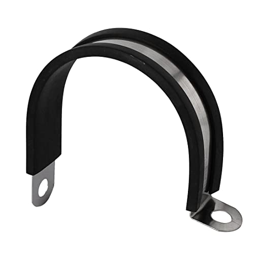 Tool parts 50mm Dia EPDM Rubber Lined P Clip Water Pipe Tube Hose Clamp Holder