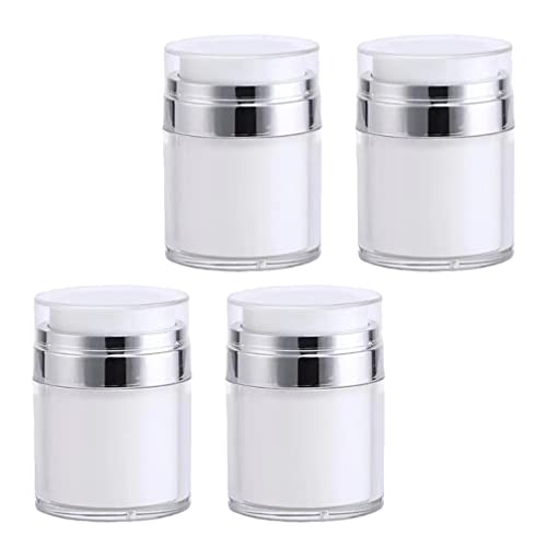 Beaupretty Frasco Ar Vazio Jarros de Ar 4Pcs: Cosmético de Maquiagem Recipientes de Acrílico Frascos
