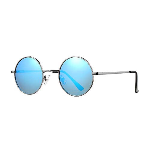 Image of Pro Acme Small Round Polarized Sunglasses for Women Men Retro Metal Shades