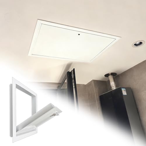 Trappe de toit verrouillable 56x76 cm avec panneau mural encastré pour gaines CVC - 2