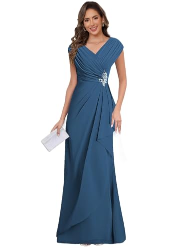 KJHUTAY Elegant Lace Applique Mother of The Bride Dresses for