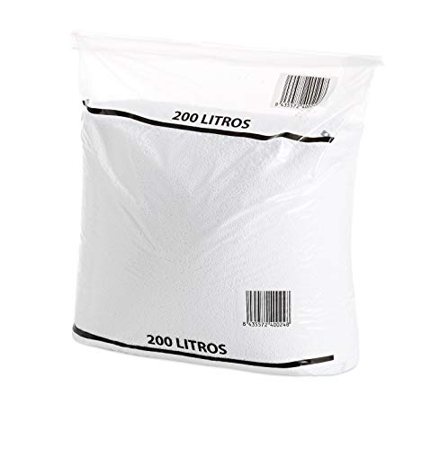 Textilhome Relleno para Puff, Bolas de Poliestireno Expandido (EPS) 200 litros, Ligero y Resistente, Alta Recuperación, Bolas de 3 a 5 mm para Máxima Comodidad.