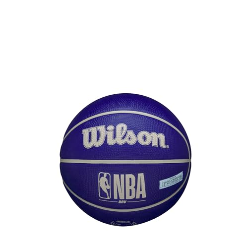 Image of WILSON NBA DRV Outdoor Mini Basketball - Indigo /Beige, Size 3-22 inch