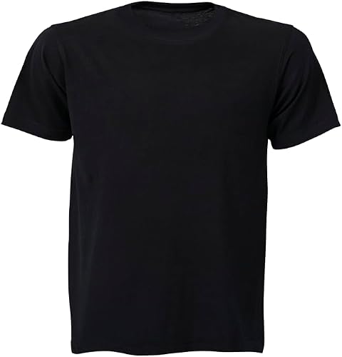 Cotton T-Shirt, 100% Soft Cotton, Unisex Fit, Double-Stitched, Black.