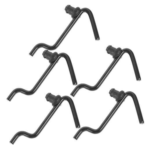 MUCKLILY Pegboard Hooks for Hanging Tools Jewelry J-Shaped 5 Pack 1 Inch Plastic for Garage Workshop Retail