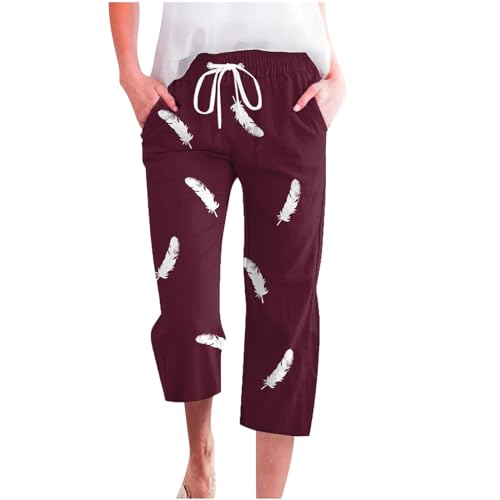Pantalones de chándal para mujer, ajustados, de algodón, con cordón, para fútbol, motocicleta, cintura elástica suelta, clase de pijama, Vino, 3XL