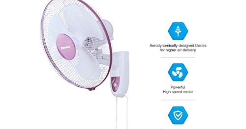 Image of Finolex Boomerang 300MM High speed wall Fan | White Magenta Colour