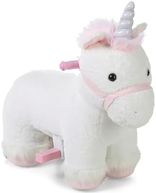 Dynacraft 6-Volt Plush Ride On Unicorn for Kids 18 Months - 3 Yea...