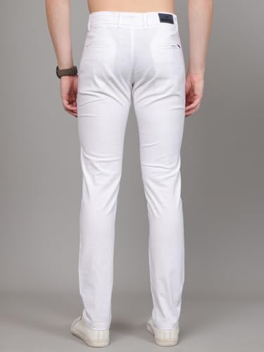 Image of Majestic Man Premium Cotton Slub Slim Fit Comfortable Solid Stylish Trousers
