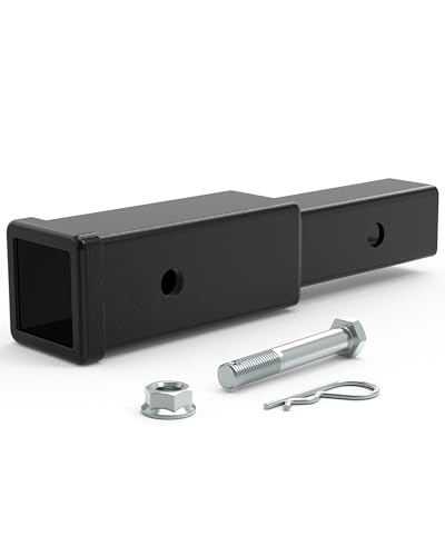 RETURE Trailer Hitch Extender for 2 inch Receiver 7 inch Tow Extension Length 3500 Lbs GTW with 5/8 Bolt Flange Nut and Clip