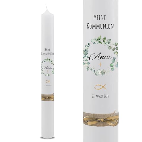 VILLA ROSA LOTTA – Personalisierbare Kommunionkerze „Anni...