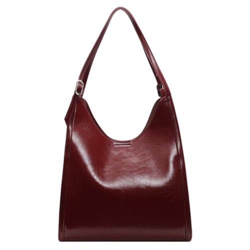Image of YFGBCX Leather Hobo Bags for Women, Vegan Leather Tote Bag Slouchy Shoulder Bag Bucket Bag Can Stand Upright