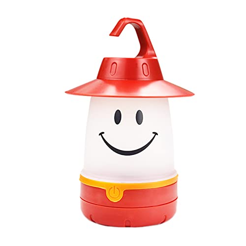 SINGFNH Veilleuse de tente, veilleuse portable à LED, 17,8 cm, lanterne de camping pour enfants, cadeau de Noël, chambre d'enfant, décoration de fête, décoration de la maison, bouton poussoir Cover