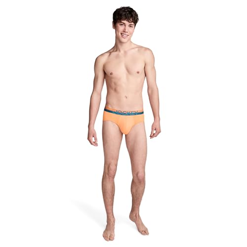 Jockey Men's Underwear Infinite Cool Microfiber Stretch Brief - 3 Pack, Melon Mist, M - image 4