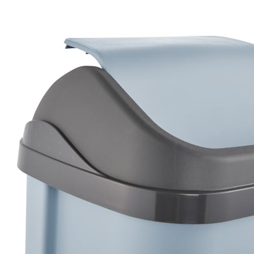 keeeper Mülleimer mit Schwingdeckel, 50 l, 38,5 x 29 x 66 cm, Swantje, Blau (Nordic Blue)