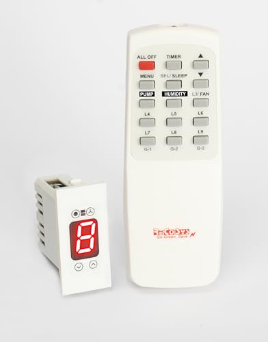 Image of RE CO SYS Remote Control Switch for Desret Cooler Fan Regulator|400W Dimmer |ProVersion-With Timers,Sleep Mode,Advance Learning|1Pump and 1 Fan Regulator|Screw|White|