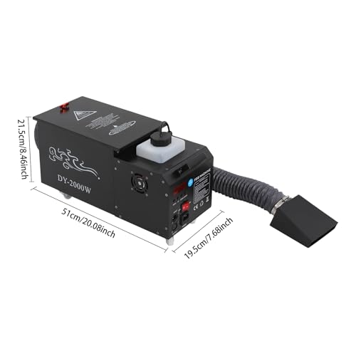 Máquina de humo baja 2000W con control remoto y tanque grande miniatura 7