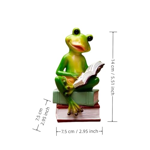 Figura Decorativa Rana Leyendo en Pilas miniatura 2