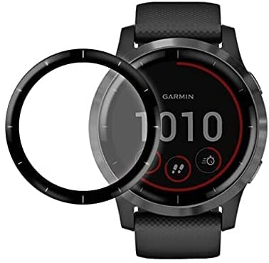 MoreFit Premium Flexible PMMA Full Coverage Screen Protector Guard for Garmin Vivoactive 4 - Black