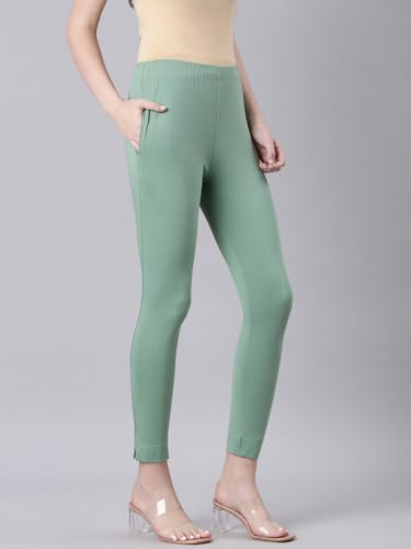 Image of TWIN BIRDS Women Cotton Blend Kurti Pants | Sleek Ethnic Daily Trousers
