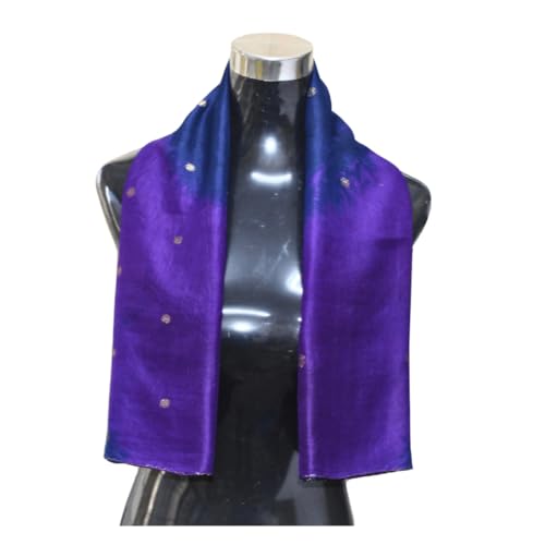 Exquisite Recycled Sari Silk Hand Dyed Scarfes | Sustainable, Cultural, and Stylish Blend | 40" x 40" | Ideal Gift for Her (Pack of 3)4
