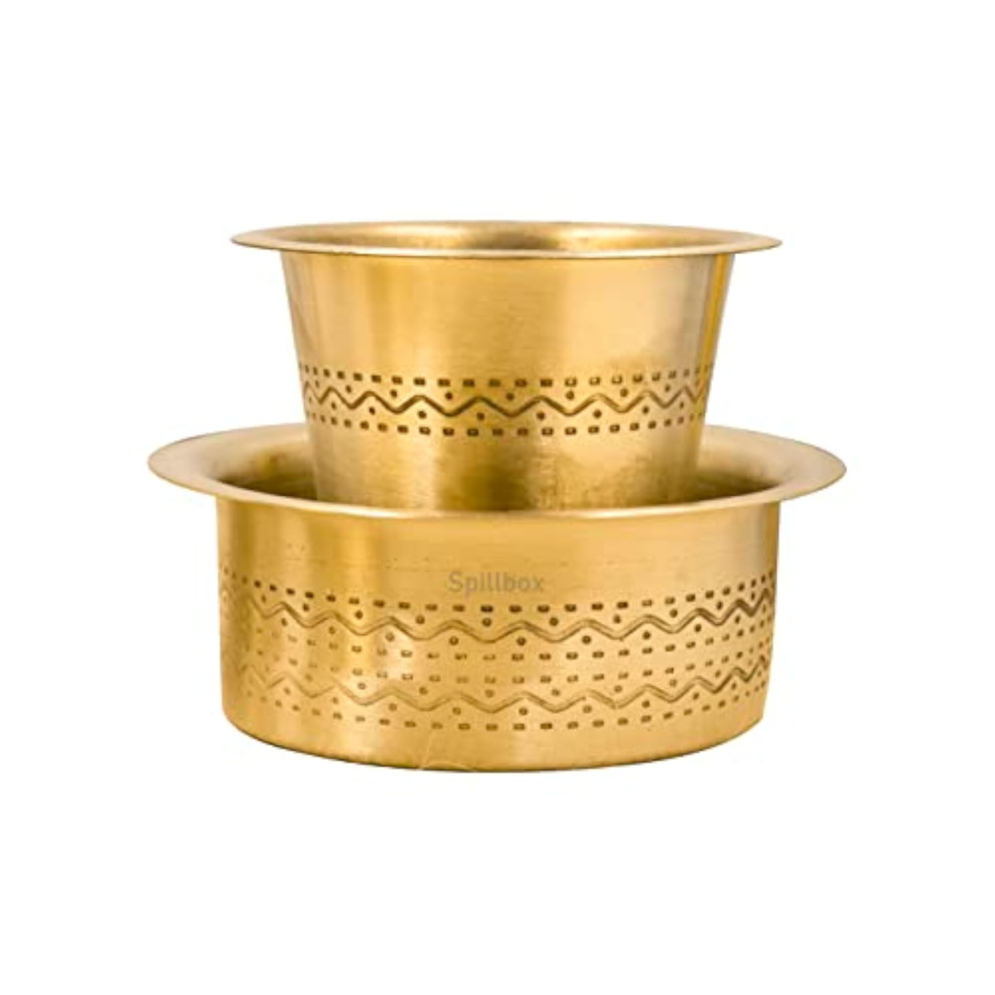 Kumbakonam Engraved Coffee Dabara Set, 6 pcs