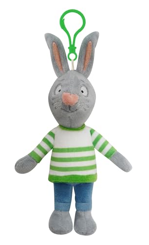 BANDAI Adorable Pip and Posy Clip-on Plush Pip Toy | Soft 13cm Teddy Keychain | Cute Bag Clip Soft Plushie Character for Girls and Boys