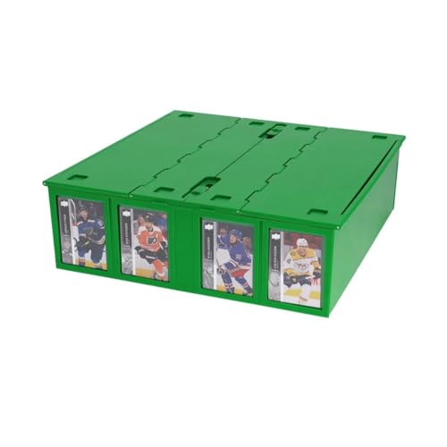 BCW Collectible Card Bin – Green | Holds 3200 Cards | Includes 4 Dividers | Storage for Pokémon, MTG & Sports Cards