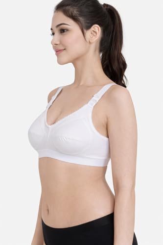 Image of Women Cotton Bra, Soft Breathable Non-Padded Everyday Comfort Bra