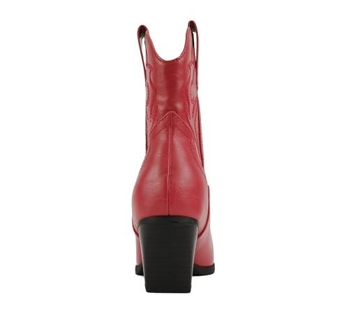 Image of Soda inchBLAZING inch ~ Women Western Bootie Pointe Toe with Low Heel (Wide Fit Available)