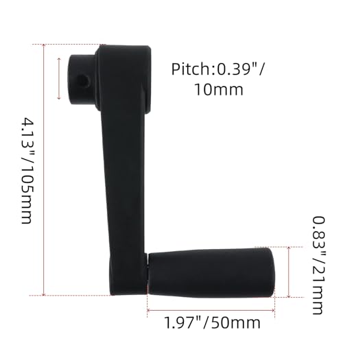 Image of 1 Set 4.13 Inch Nylon Crank Handle for Industrial Machinery | 10mm Round Hole, Foldable Rotatable Design, Construction, Woodworking Projects, Furniture Maintenance, Cutting Process