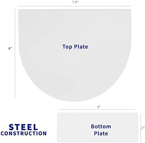 VIVO Steel Reinforcement Bracket Mount Plate for Thin, Glass, and Other Fragile Table Top Surfaces, Compatible with Most Monitor Stand C-Clamp Installations, Anti-Slip No Scratch, White, STAND-AC01RW