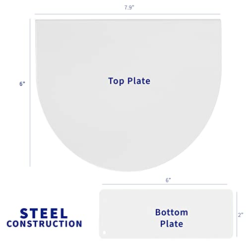 VIVO Steel Reinforcement Bracket Mount Plate for Thin, Glass, and Other Fragile Table Top Surfaces, Compatible with Most Monitor Stand C-Clamp Installations, Anti-Slip No Scratch, White, STAND-AC01RW by VIVO - Image 3