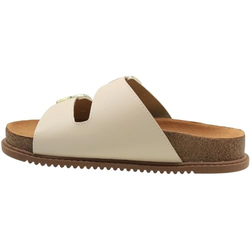 Chinelo Beira Rio 8523.102 Papete Flatform Baixo Fivela Feminino (Creme, BR, Adulto, Numérico, 38)