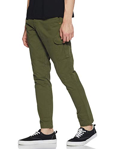 Image of Diverse Men's Slim Fit Overdyed Cotton Cargo