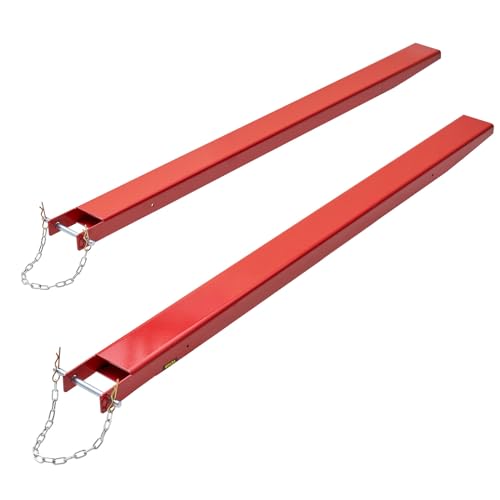 VEVOR 2er-Set Gabelverlängerungen 1840 mm Zinkenverlängerung 1,815 Tonnen Tragfähigkeit Gabelzinken Q235 Kohlenstoffstahl einteiliges Design Palettengabelverlängerung Kompatibel mit 106 mm Gabeln