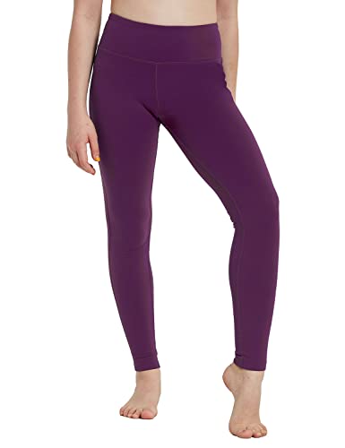 Baleaf Youth Girls' Athletic Dance Leggings Compression Pants Running Active Yoga Tights With Back Pocket Dark Magenta M #TOP2