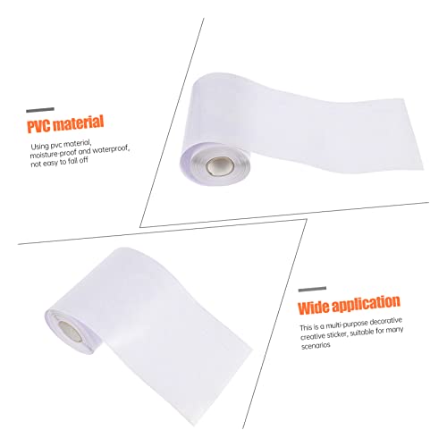 SEWOART 2 rolos de adesivo de padrão de vidro papel de parede branco decalques de flores adesivos de