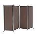Produktbild QUICK STAR Paravent 4 Teilig 165 x 220 cm Stoff Raumteiler Trennwand Balkon Sichtschutz Stellwand Faltbar Taupe