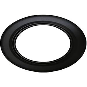 Kamino Flam rozet, Senotherm gecoat, kachelkraag, zwart, Ø 130 mm