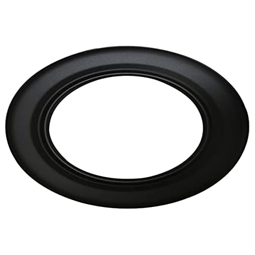 Kamino-Flam Rosetón para Tubo de Chimenea, Estufa o ventilaciones, diámetro 130 mm, Color Negro/Antracita