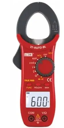 Meco 27 AUTO BL 600 AC & 600 DC Digital Clamp meter (2000 Unit)