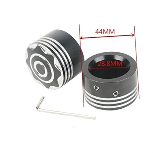 Couvre écrou d'essieu avant moto noir anti-corrosion pour Harley Davidson Road King FLHR - 3