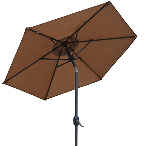 Sombrilla de patio duradera de 250 cm con lona resistente al sol