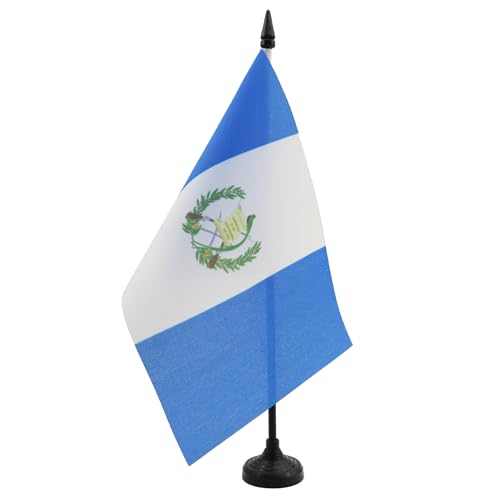 BANDERA de MESA de GUATEMALA 21x14cm - BANDERINA de DESPACHO GUATEMALTECA 14 x 21 cm - AZ FLAG