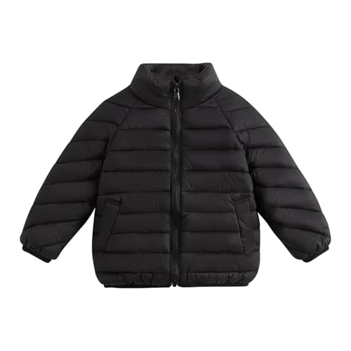 Beessbest Girls Coat Long Sleeve Winter Jacket Stand Collar Lightweight Warm Quilted Padded Puffer Outwear with Pockets