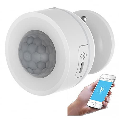 AXTMR Wifi Smart Home Indoor Human Existence Sensor, Smart Temperature And Humidity Sensor, Usb Charging,White,68 * 56mm