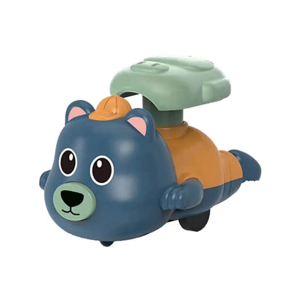 BOTIST Press and Go Animal Vehicle Toy || Baby and Toddlers Bath Toys || Press & Go Crawling Toys for Kids (Multicolor) (Pack of 1) (Bear)